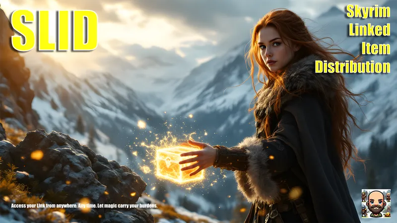 A mage conjuring a spectral chest in the Skyrim wilderness